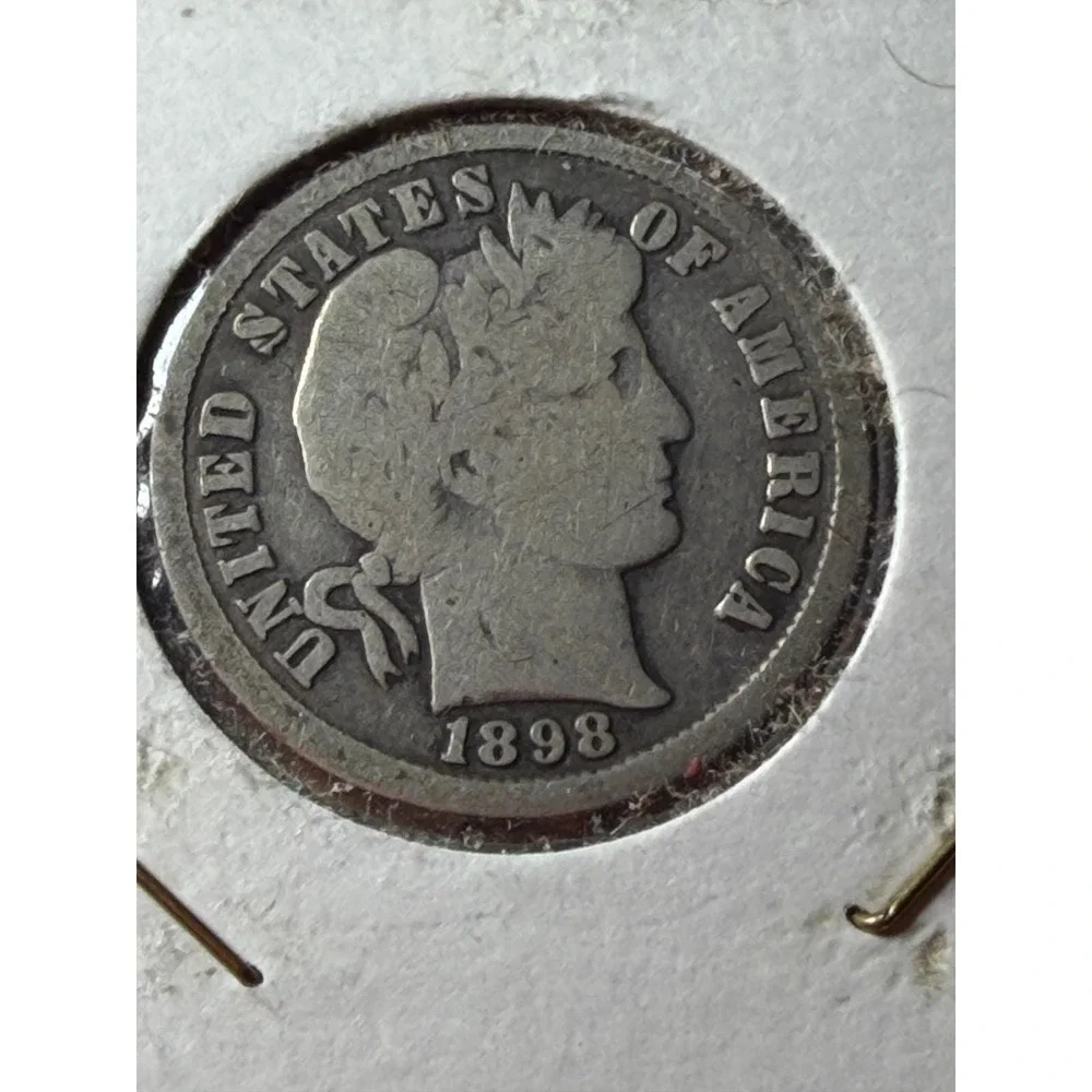 6pc Barber Dime Lot 1898 1908 1910 1911 1912-P 1914 US Silver Coins 90% Silver